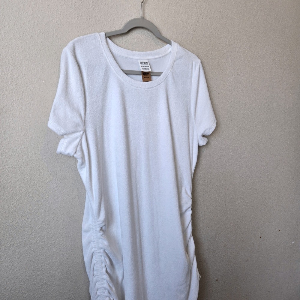 NWT PINK Victoria's Secret White Terry Cloth Dress XXL Swimwear Beachwear - Picture 2 of 9